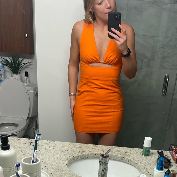 Runaway The Label - Orange Mini Dress - Picture 2 of 4